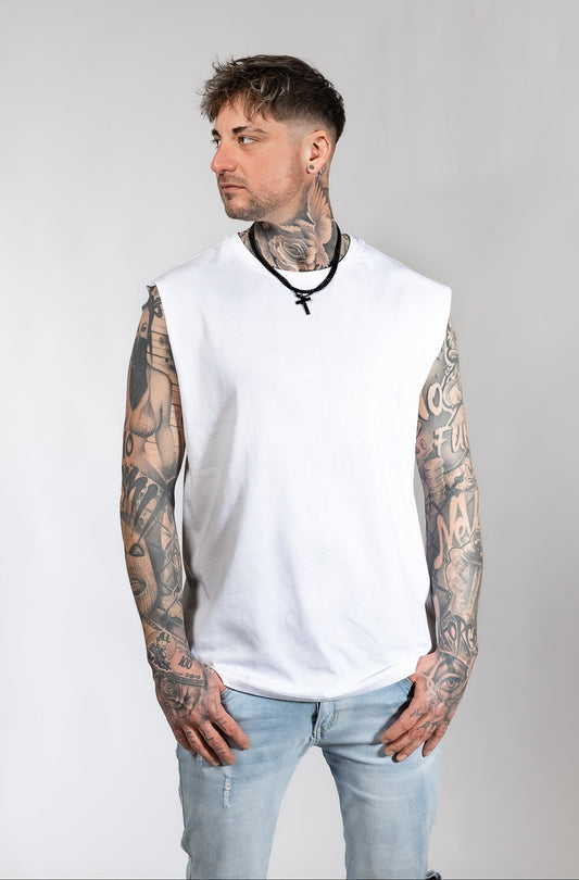 Sky Club Leipzig Technoartig Tanktop white