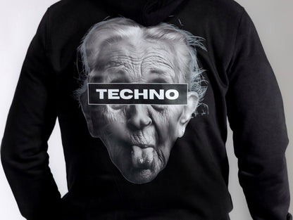 Techno Oma technoartig hoodie