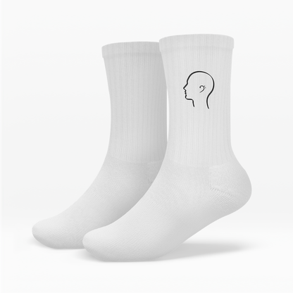 techno-tennissocken-weiss-bassschluessel-ohr-print