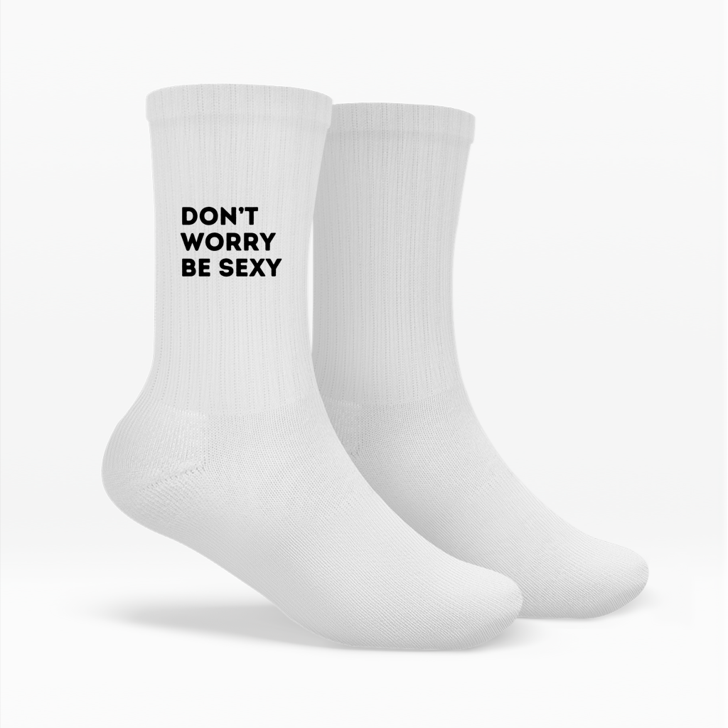 technoartig-tennissocken-weiss-dont-worry-be-sexy