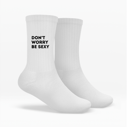 technoartig-tennissocken-weiss-dont-worry-be-sexy
